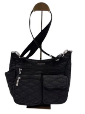 Baggallini Black Quilted Crossbody Bag with Adjustable Strap
